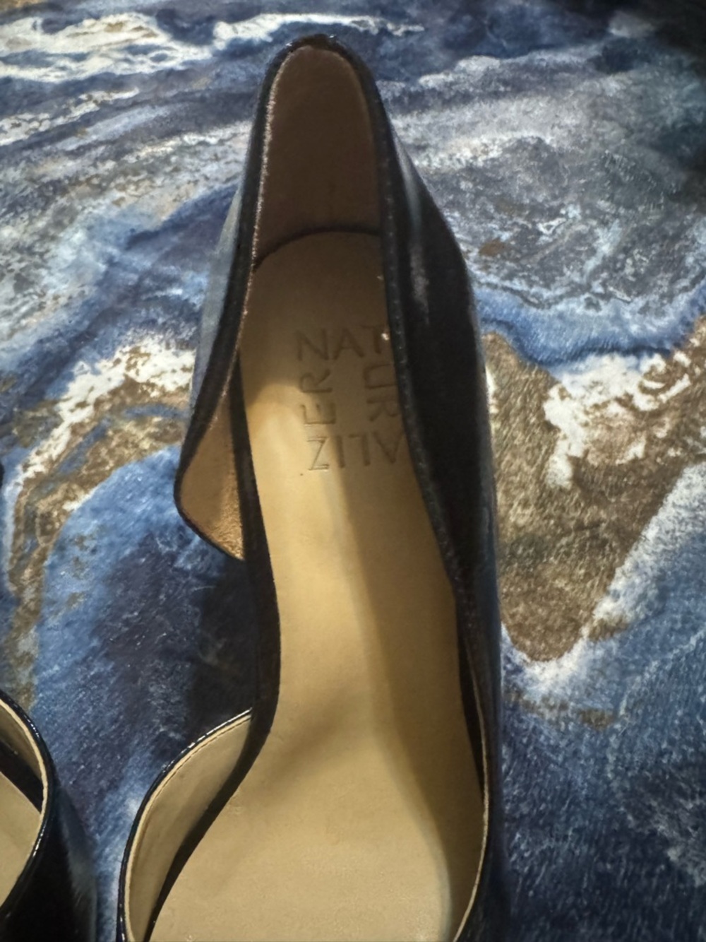 Naturalizer Black Patent Open-Toe Heels - Picture 3 of 8